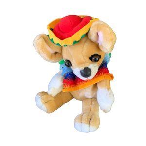 Goffa Plush Stuffed Animal Toy Chihuahua Dog Sombrero Sarape Shawl Pablo Vintage